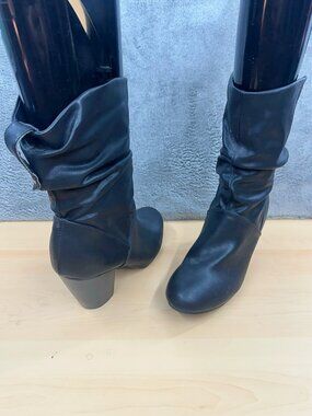 Madden Girl Black Slouchy Mid Calf Boots